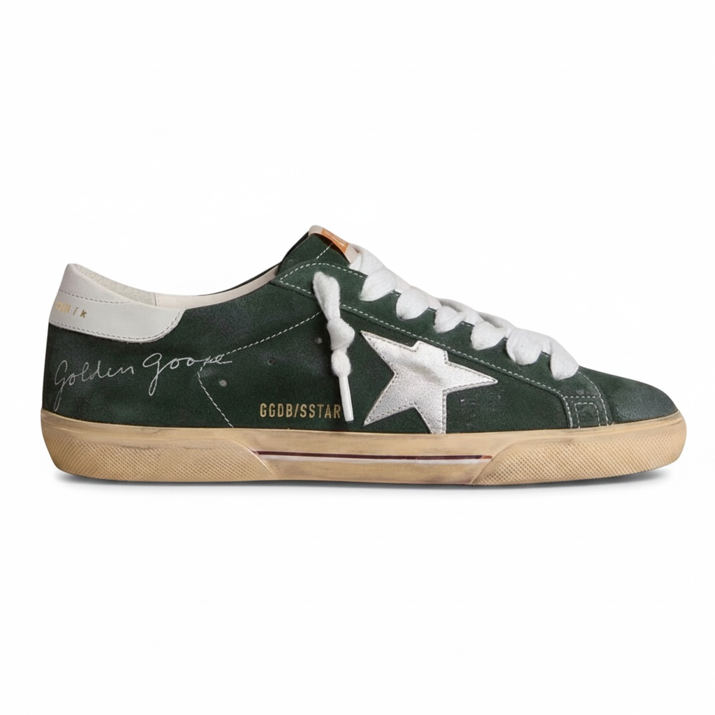 Golden Goose Super-Star 'Green / Silver Metallic'