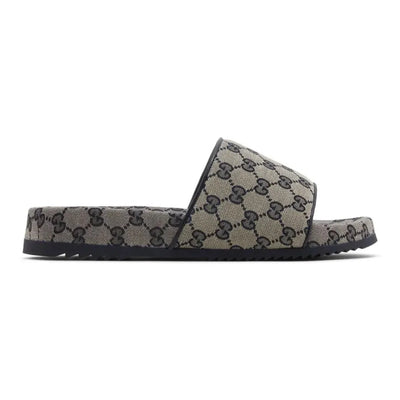 Gucci GG Slide 'Beige / Blue Monogram'