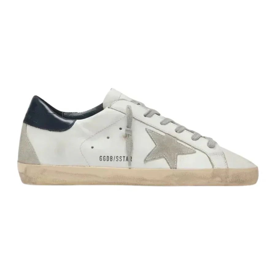 Golden Goose Super-Star 'White / Navy / Glitter Heel'