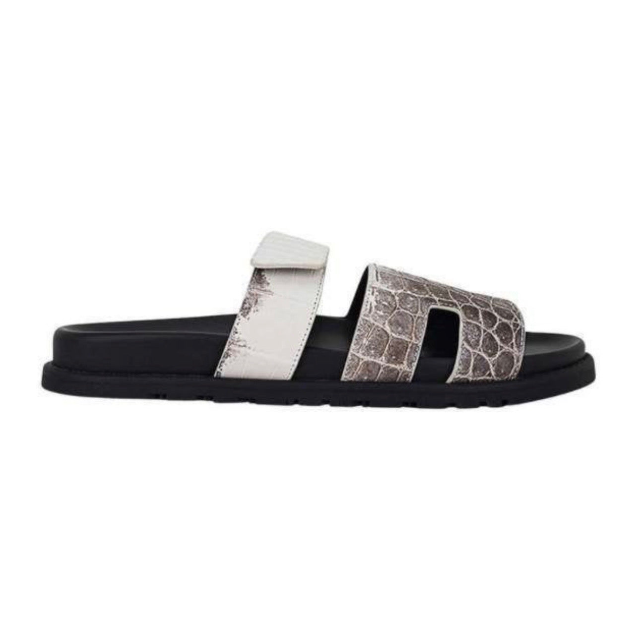 Hermes Himalaya Crocodile Chypre Slingback Flat Sandals