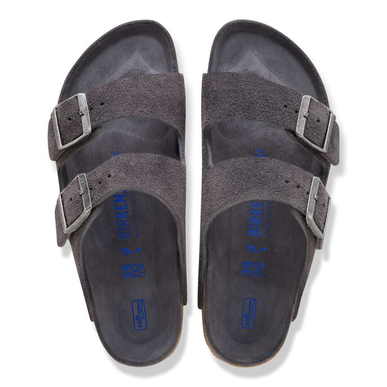 Birkenstock Arizona Soft Footbed Suede 'Charcoal Tonal'