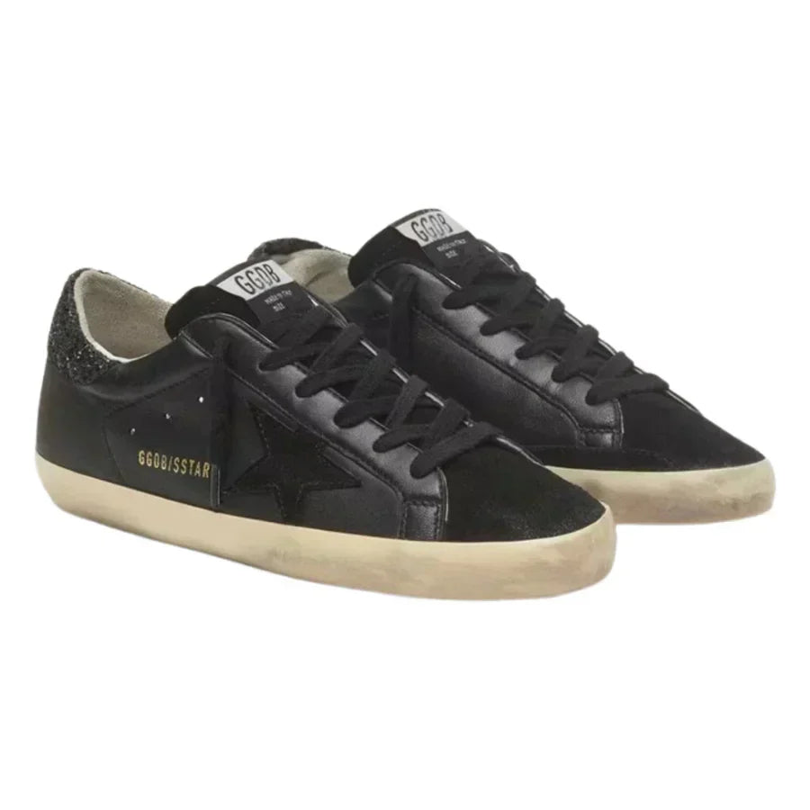 Golden Goose Super-Star 'Black / Glitter Heel'