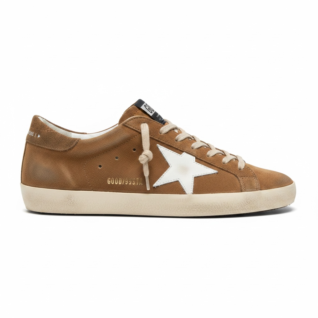 Golden Goose Super-Star 'Tobacco / White'