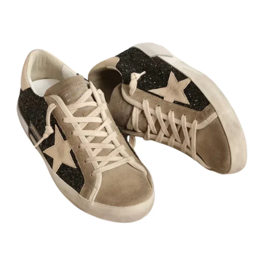 Golden Goose Super-Star 'Black Glitter / Cream'