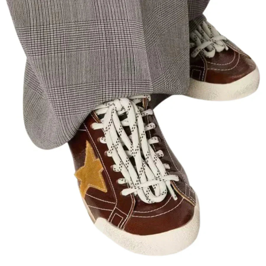 Golden Goose True-Star 'Burgundy Naplak / Gold'