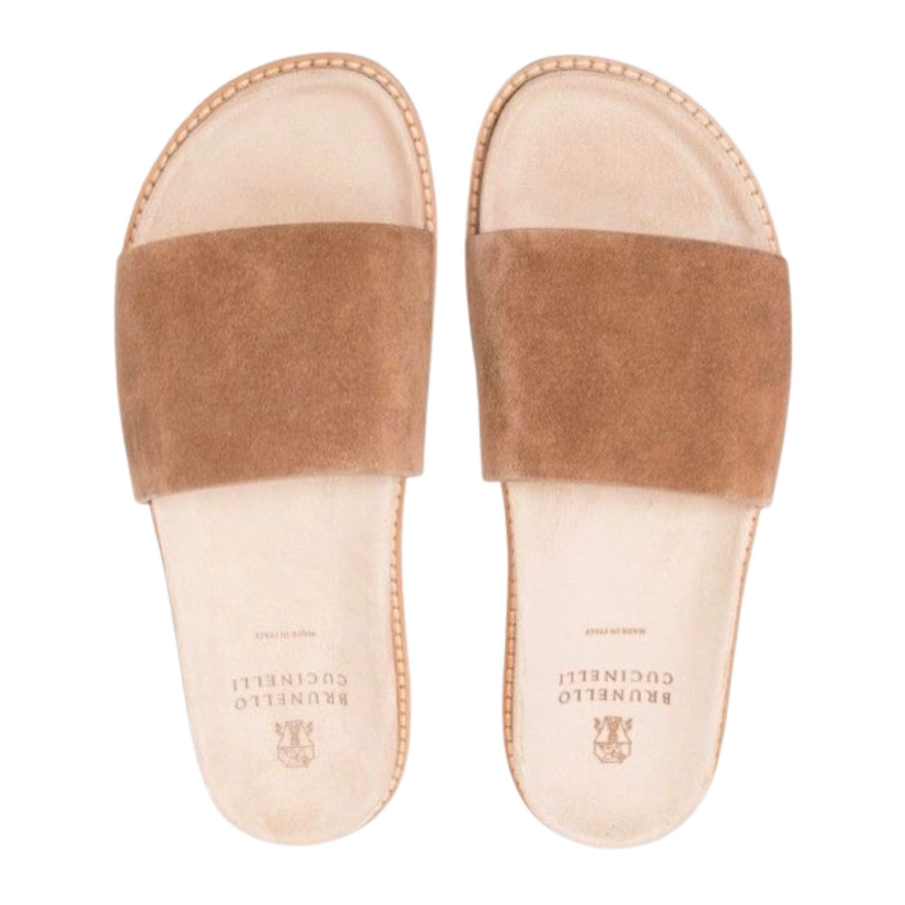 Brunello Cucinelli Suede Slide 'Light Brown'