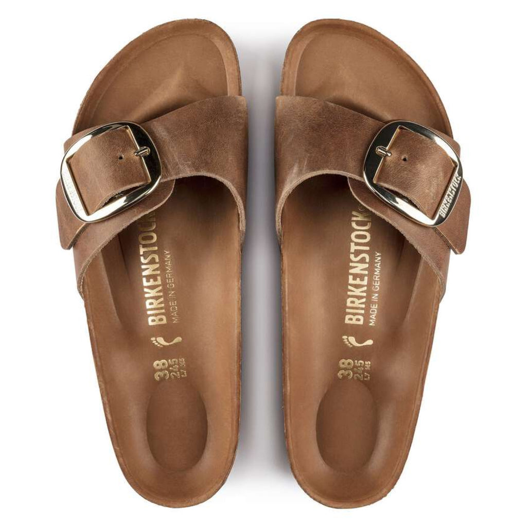 Birkenstock Madrid Big Buckle Oiled Leather 'Cognac'