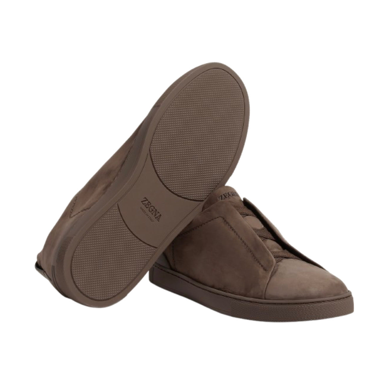 Zegna Triple Stitch SecondSkin Nubuck 'Dark Taupe'