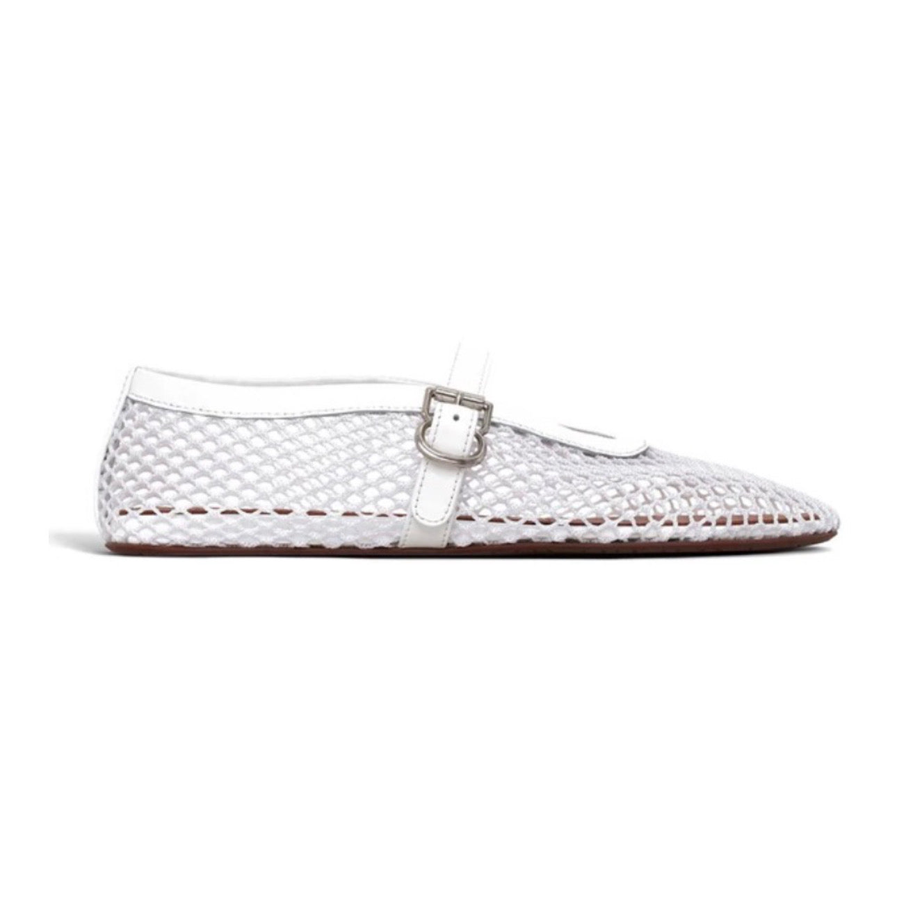 ALAÏA Mesh Ballet Flats 'Optical White'