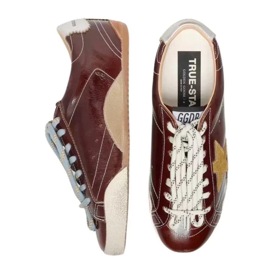 Golden Goose True-Star 'Burgundy Naplak / Gold'
