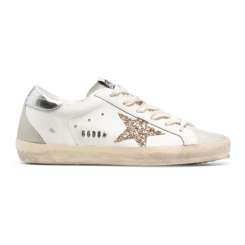 Golden Goose Super-Star 'White / Gold Glitter'