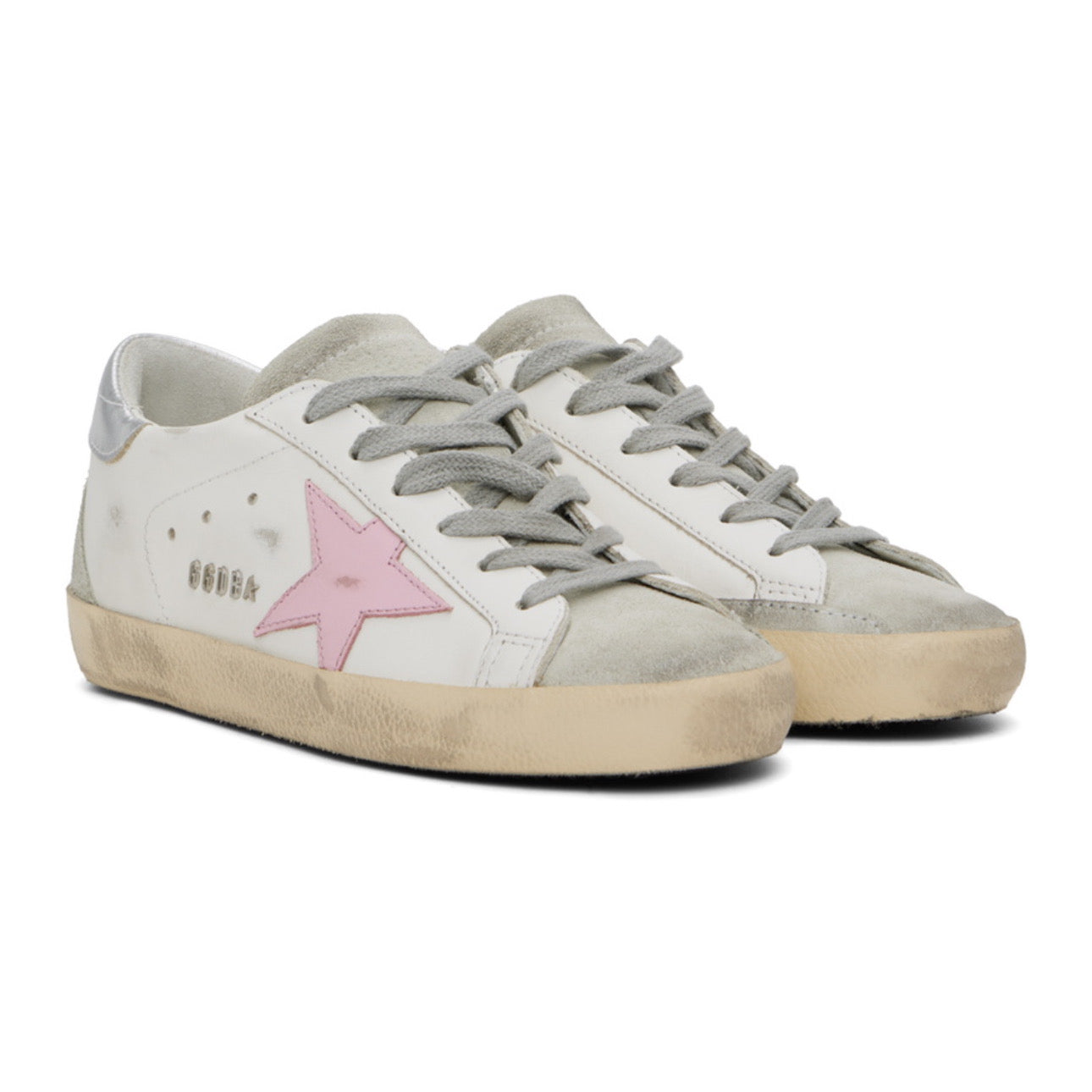 Golden Goose Super-Star 'White / Orchid Pink'