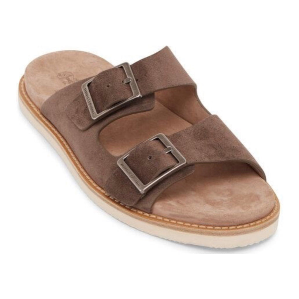 Brunello Cucinelli Double-Strap Suede Sandals 'Brown'