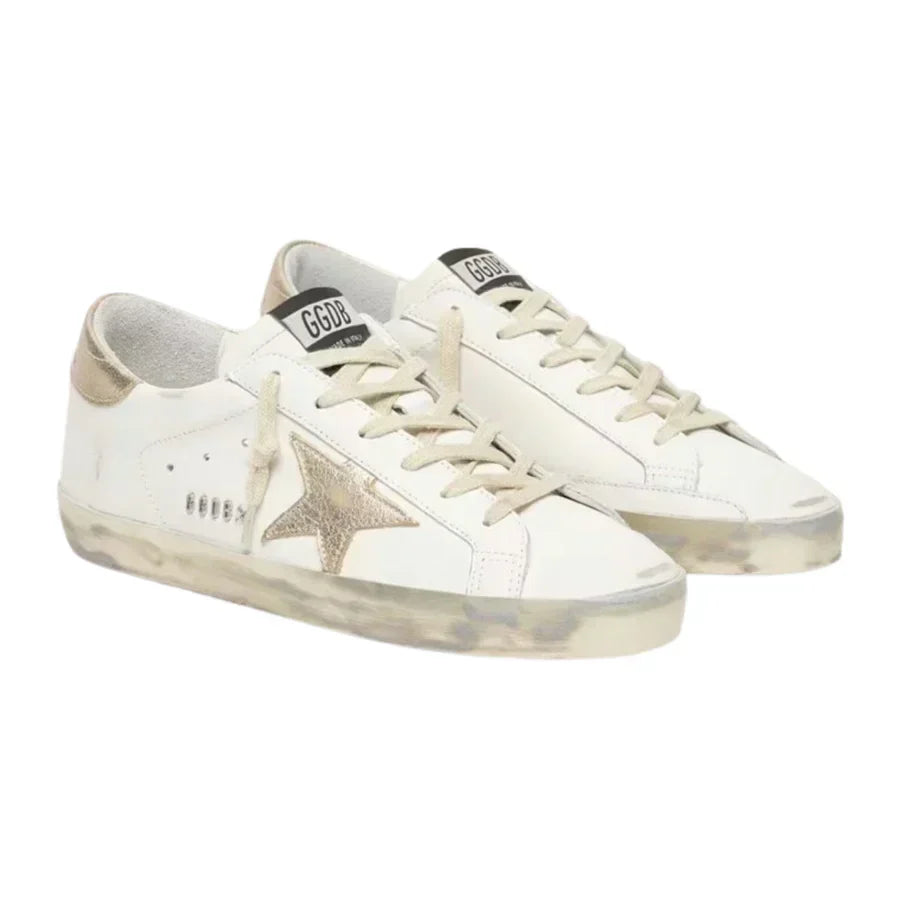 Golden Goose Super-Star 'White / Gold Glitter'
