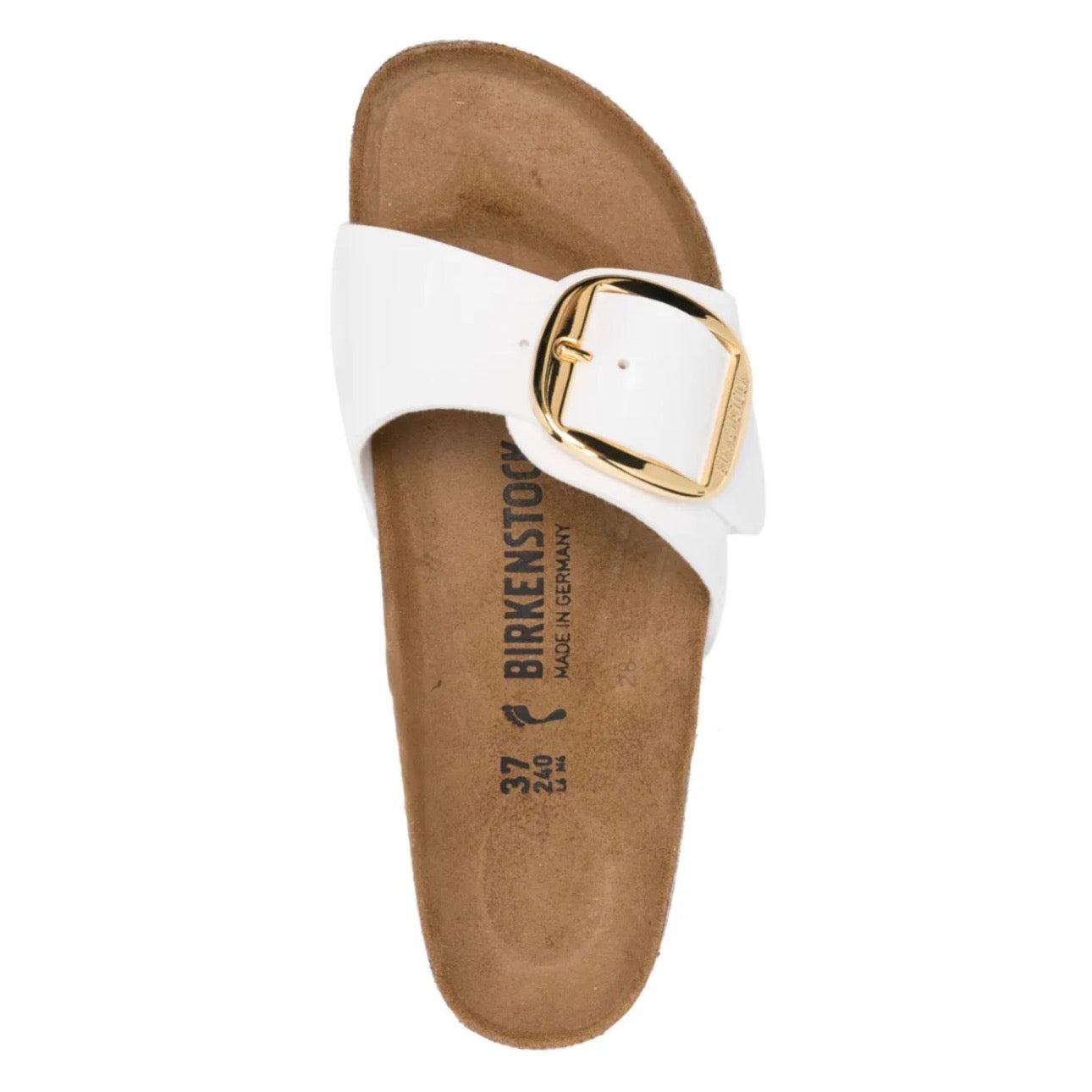 Birkenstock Madrid Big Buckle Patent 'White'