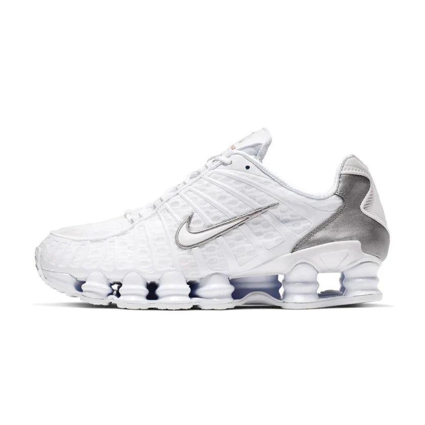 Nike Shox TL White / Metallic Silver / Max 'Orange / White'
