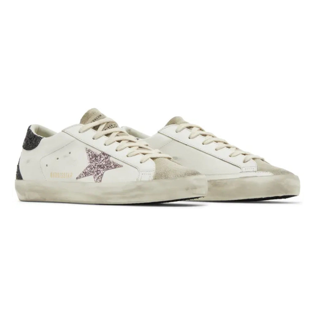 Golden Goose Super-Star 'White / Black Glitter / Cream'