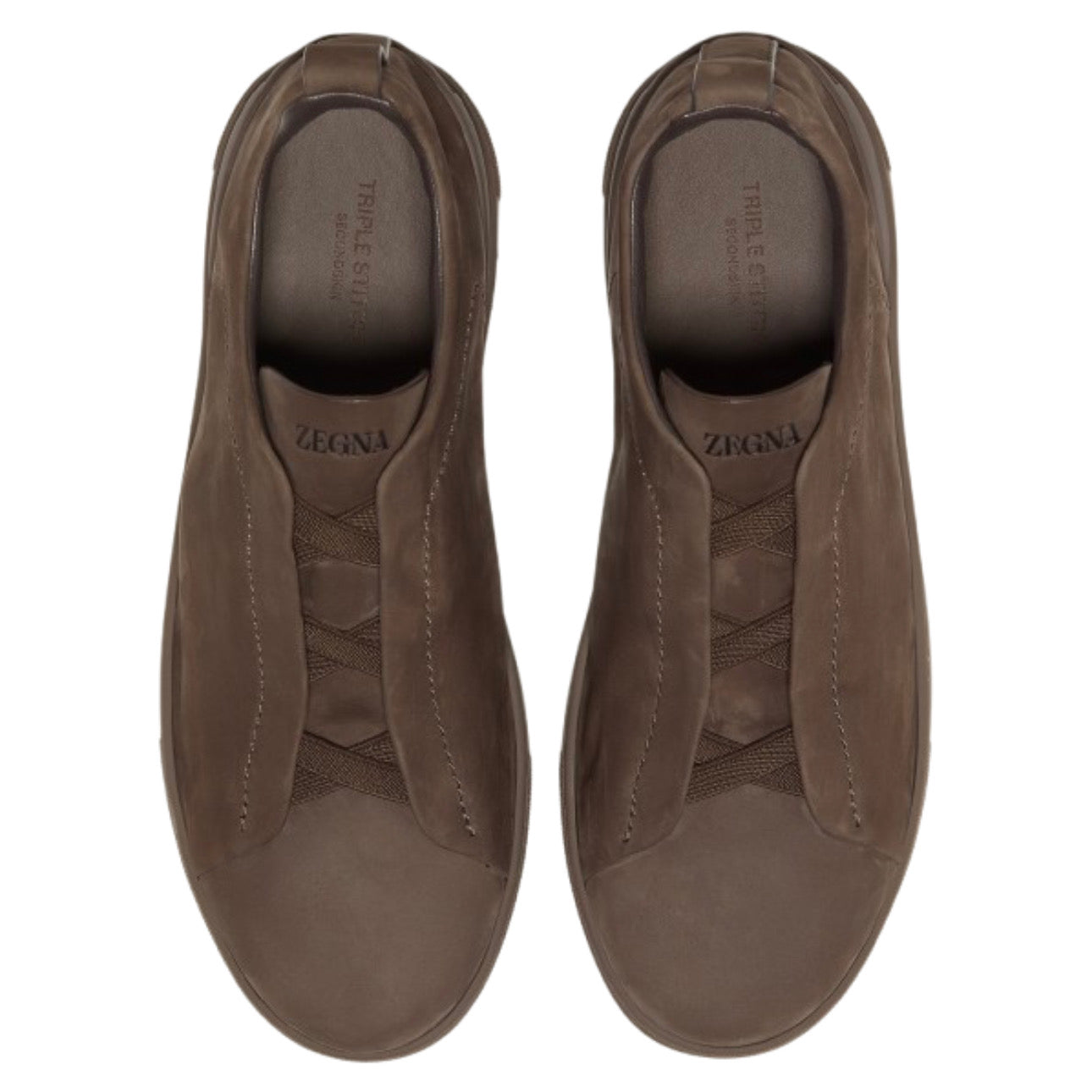 Zegna Triple Stitch SecondSkin Nubuck 'Dark Taupe'