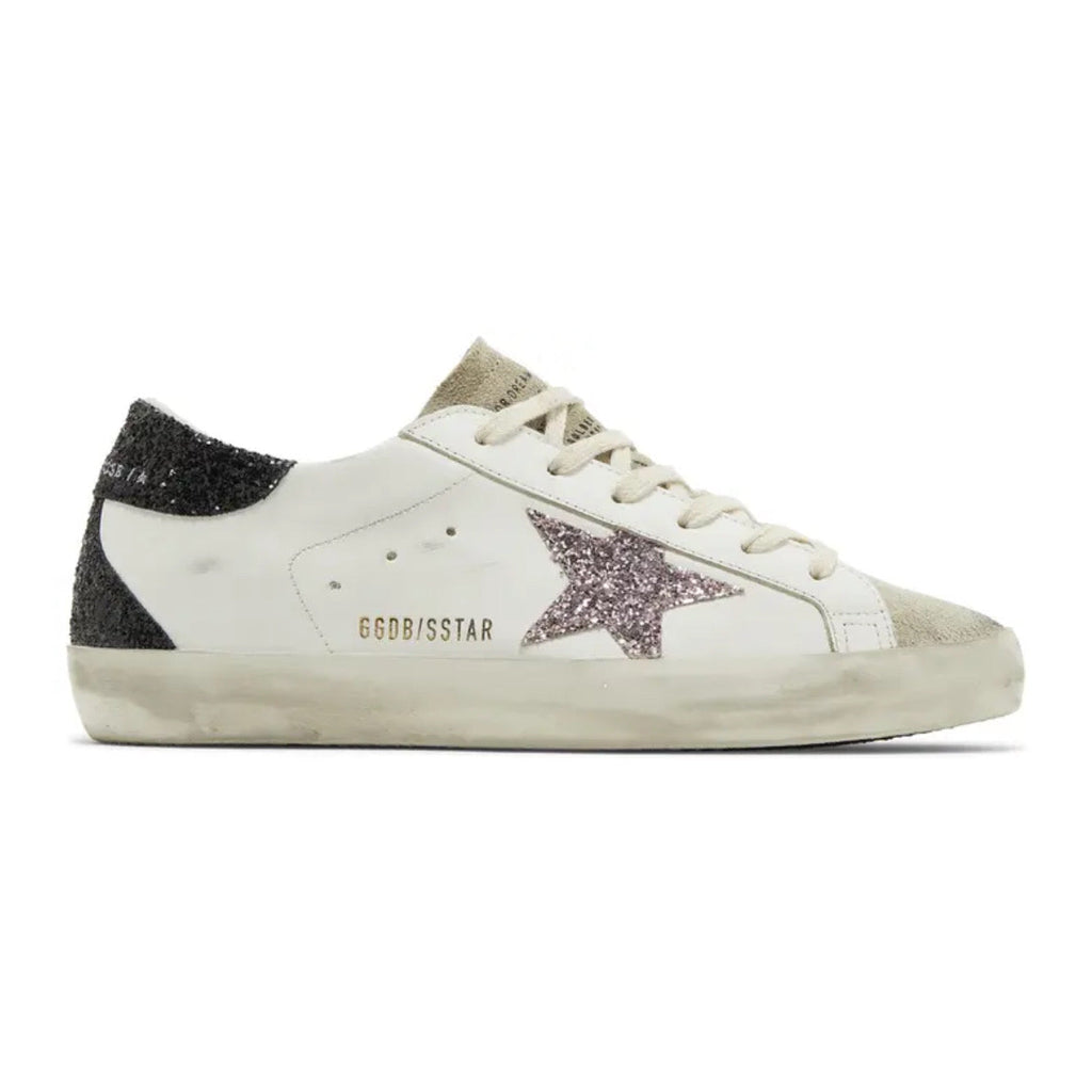 Golden Goose Super-Star 'White / Black Glitter / Cream'