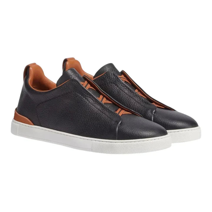 Zegna Triple Stitch Deerskin 'Black'