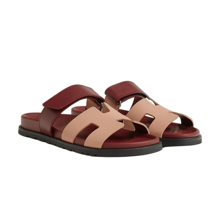 Hermès Chypre 'Bordeaux / Beige Perlino'