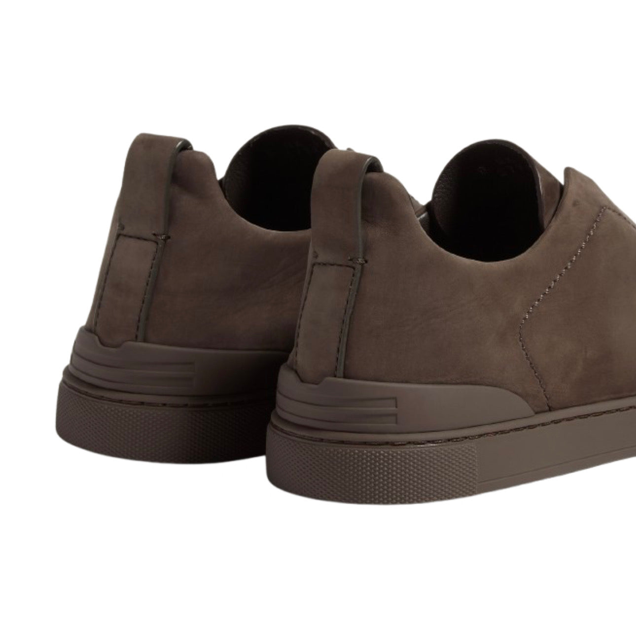 Zegna Triple Stitch SecondSkin Nubuck 'Dark Taupe'