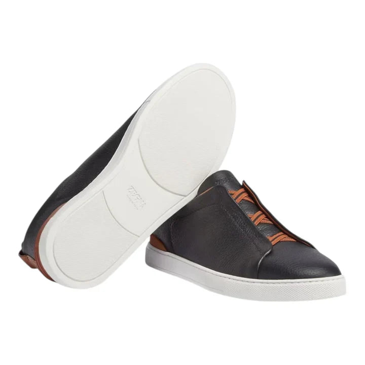 Zegna Triple Stitch Deerskin 'Black'