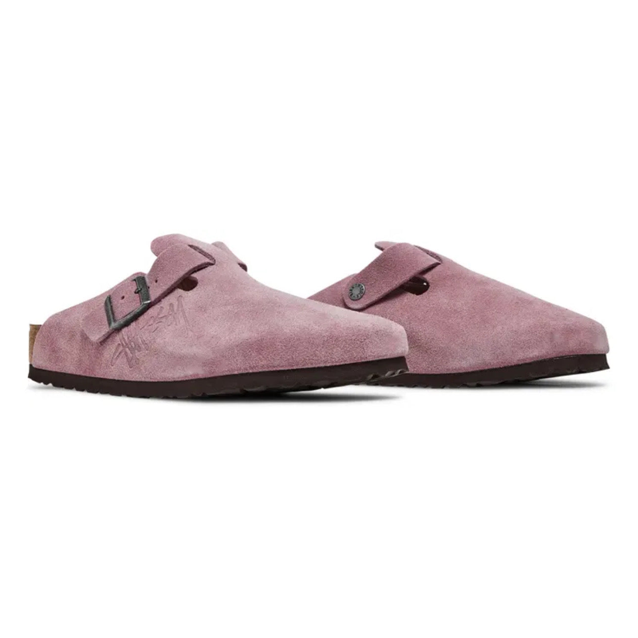 Stussy x Birkenstock Boston Shaggy 'Dusty / Pink'