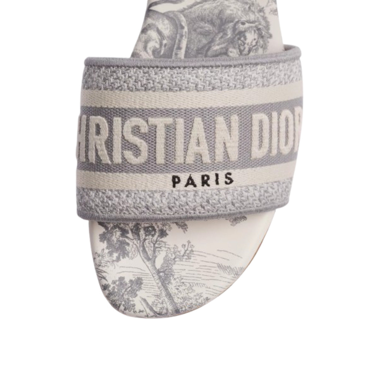 Dior Dway Slide Toile de Jouy 'Grey'