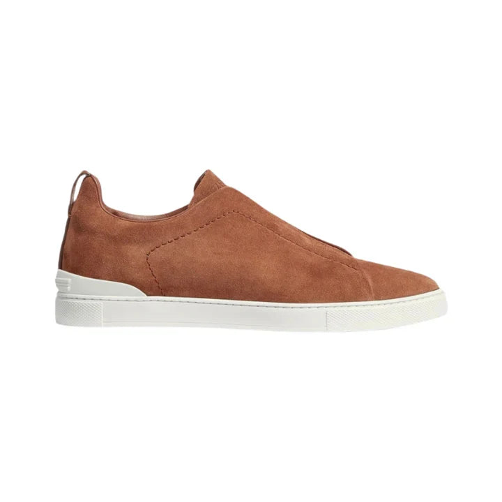 ZEGNA TOBACCO SUEDE TRIPLE STITCH™ SNEAKERS