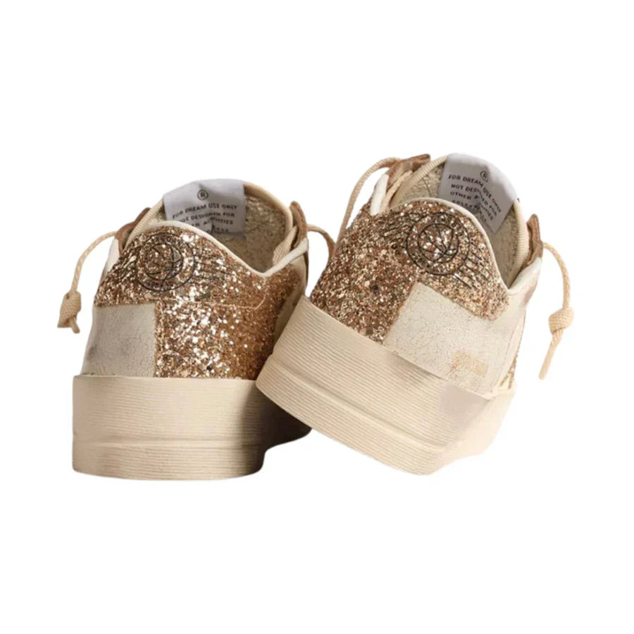 Golden Goose Stardan 'Ecru / Gold Glitter'