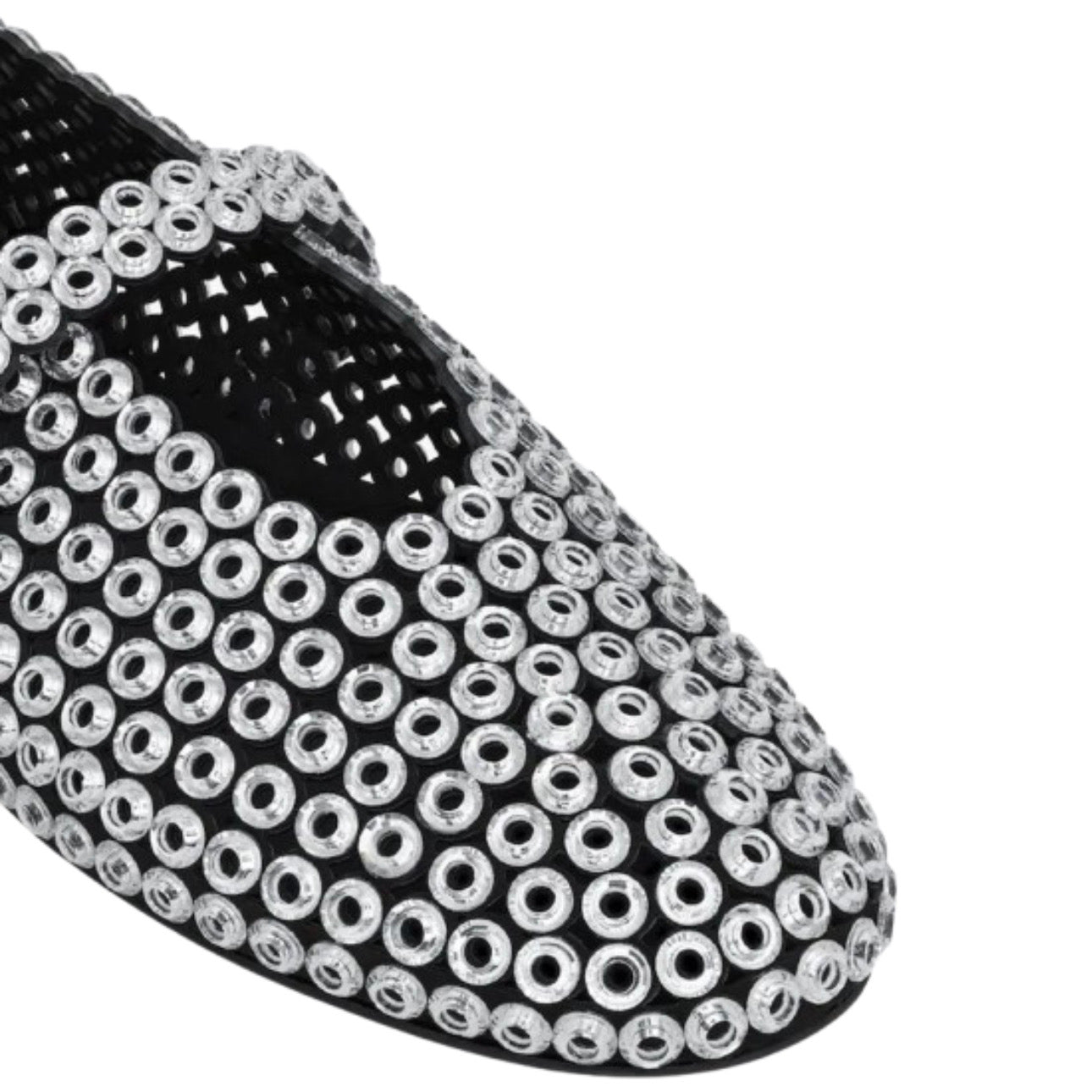 ALAÏA Glass-Embellished Ballet Flats 'Silver'