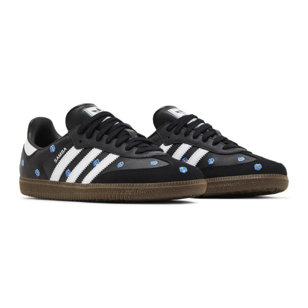 adidas Samba OG 'Core Black / Blue Floral Embroidery'