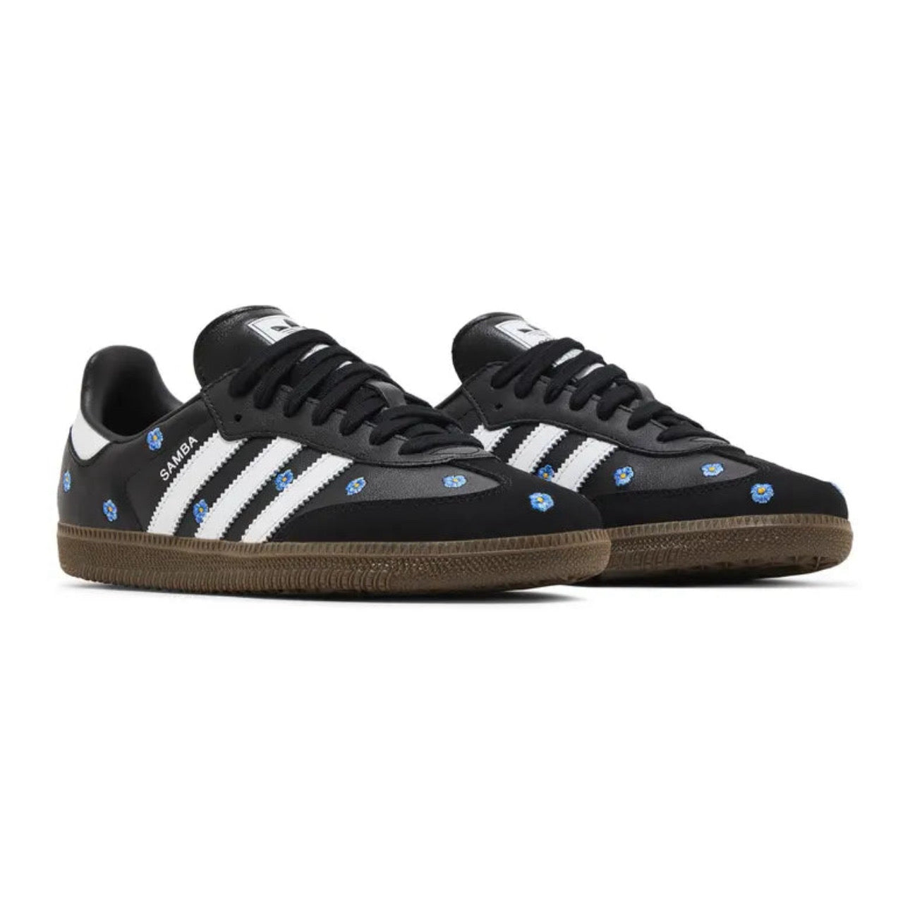 adidas Samba OG 'Core Black / Blue Floral Embroidery'