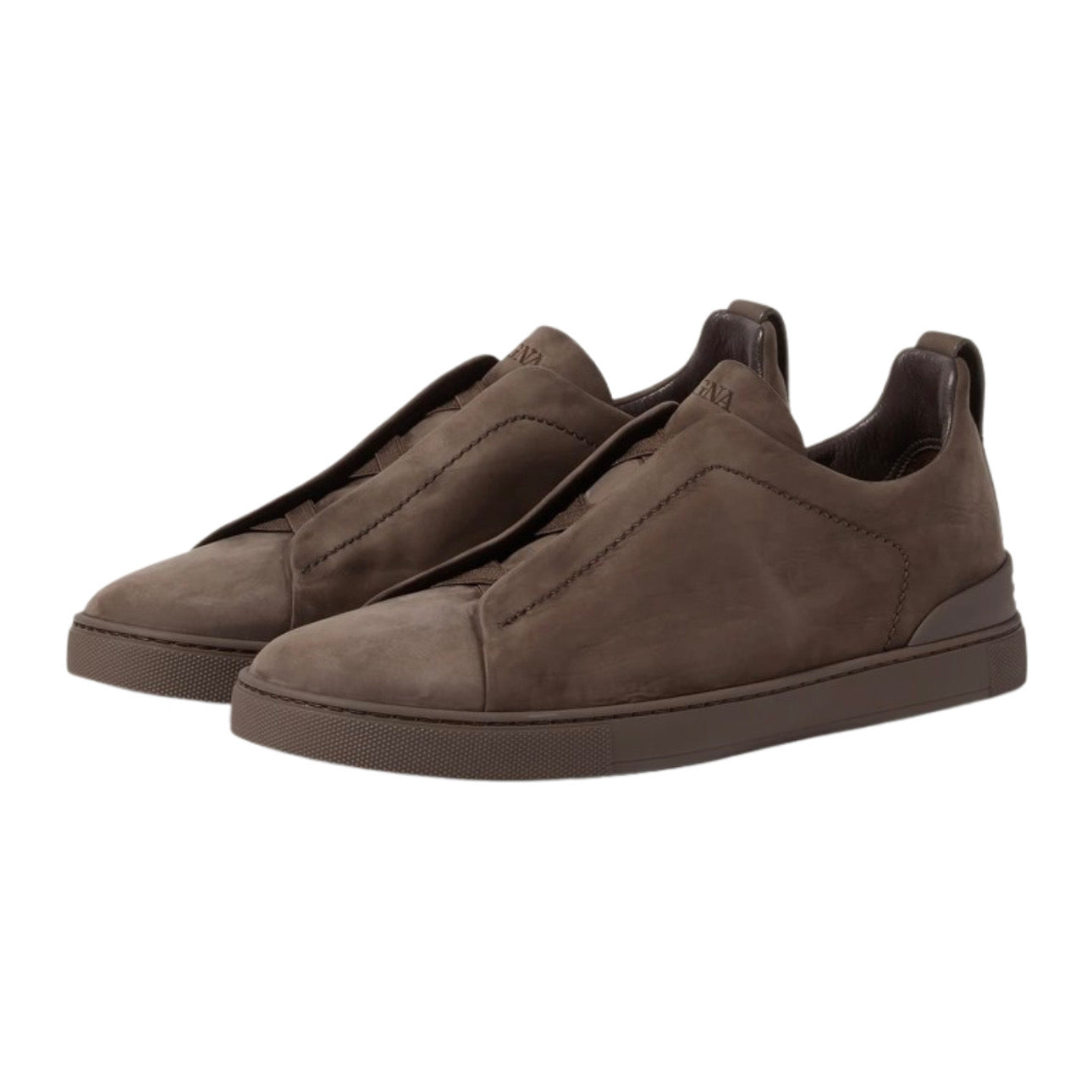 Zegna Triple Stitch SecondSkin Nubuck 'Dark Taupe'