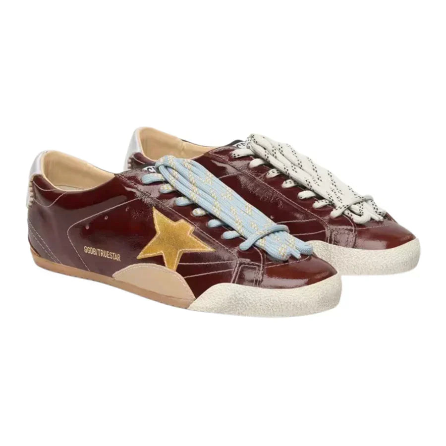 Golden Goose True-Star 'Burgundy Naplak / Gold'