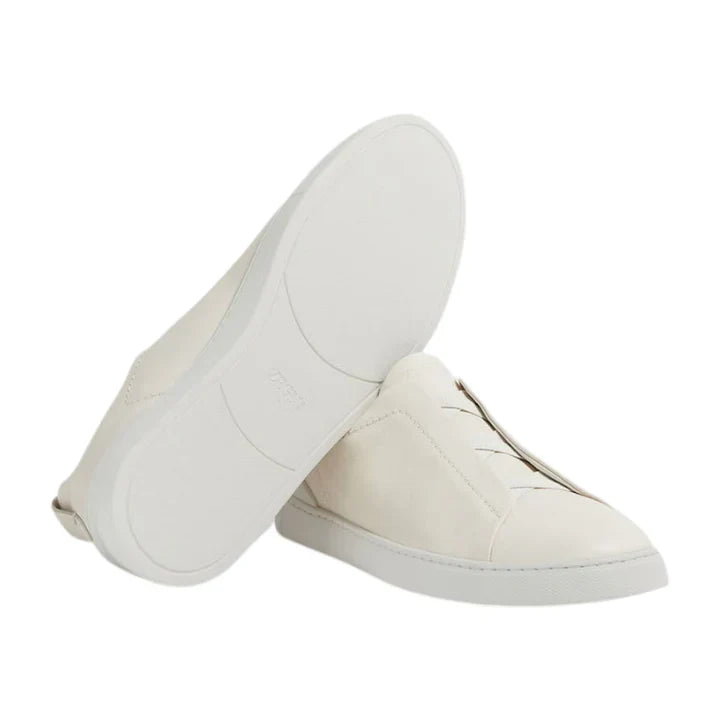 Zegna White Triple Stitch™ SECONDSKIN Sneakers