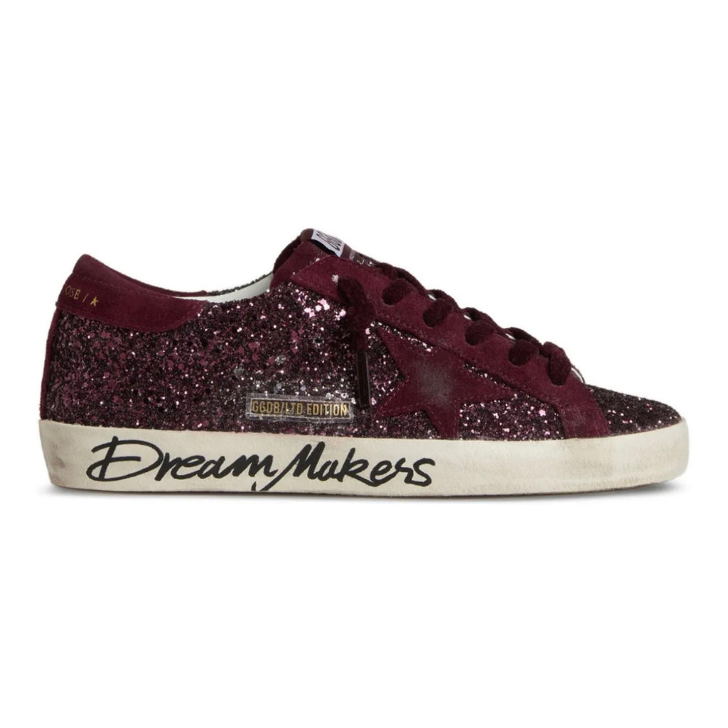 Golden Goose Super-Star LTD 'Dark Red Glitter'