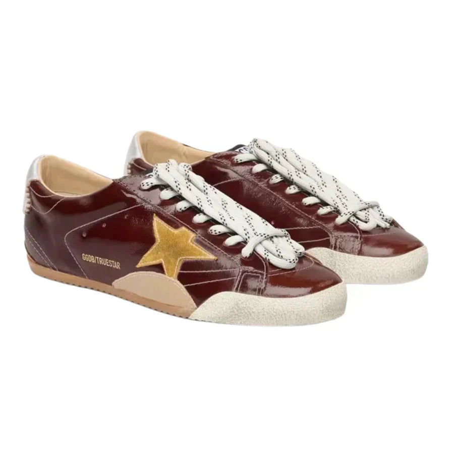 Golden Goose True-Star 'Burgundy Naplak / Gold'