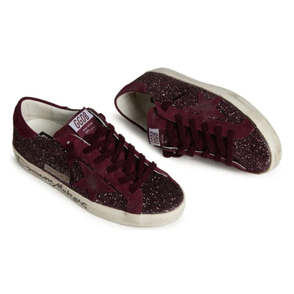 Golden Goose Super-Star LTD 'Dark Red Glitter'