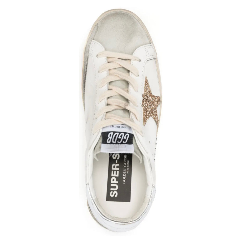 Golden Goose Super-Star 'White / Gold Glitter'