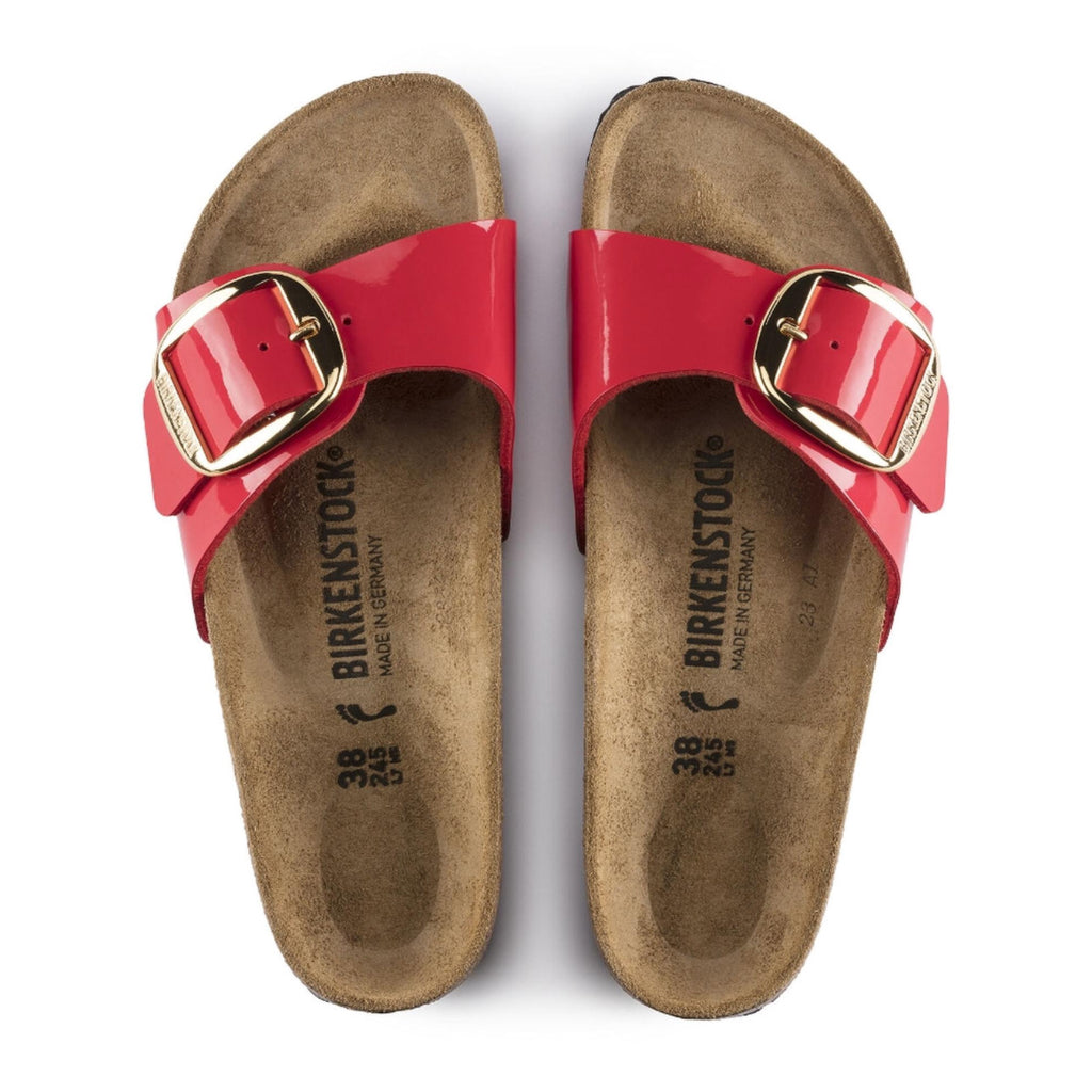 Birkenstock Madrid Big Buckle Patent 'Cherry'