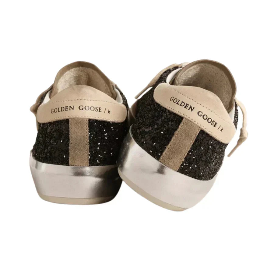 Golden Goose Super-Star 'Black Glitter / Cream'