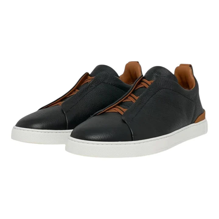 Zegna Triple Stitch Deerskin 'Black'
