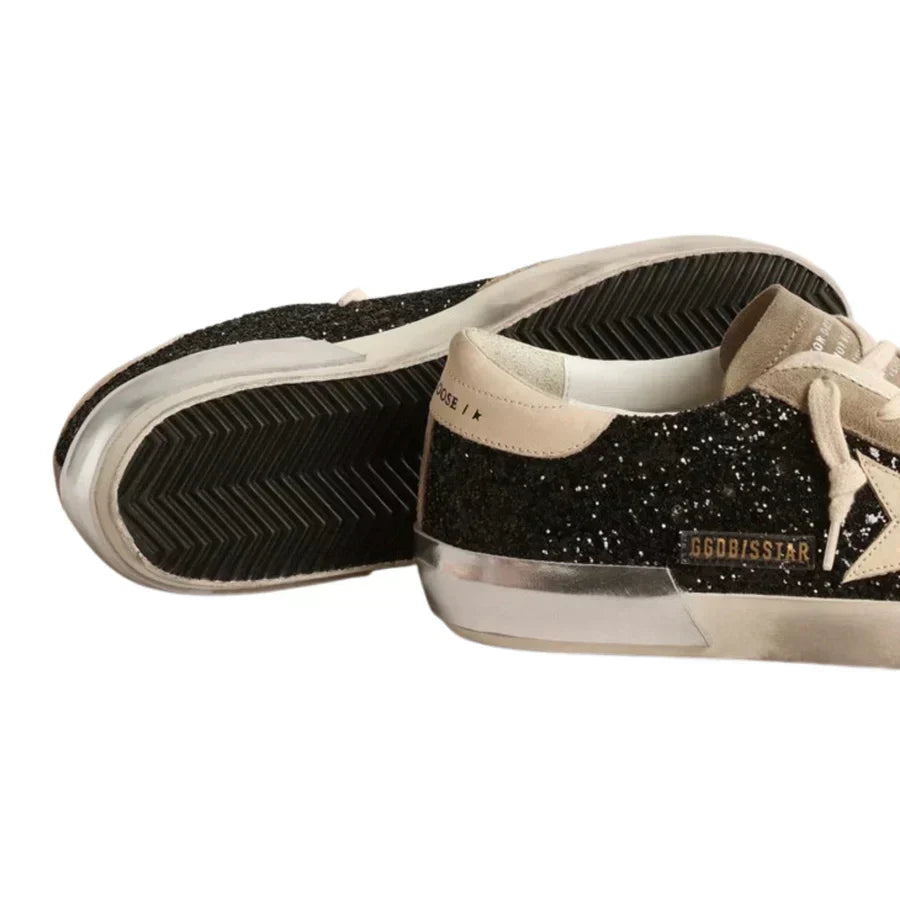 Golden Goose Super-Star 'Black Glitter / Cream'