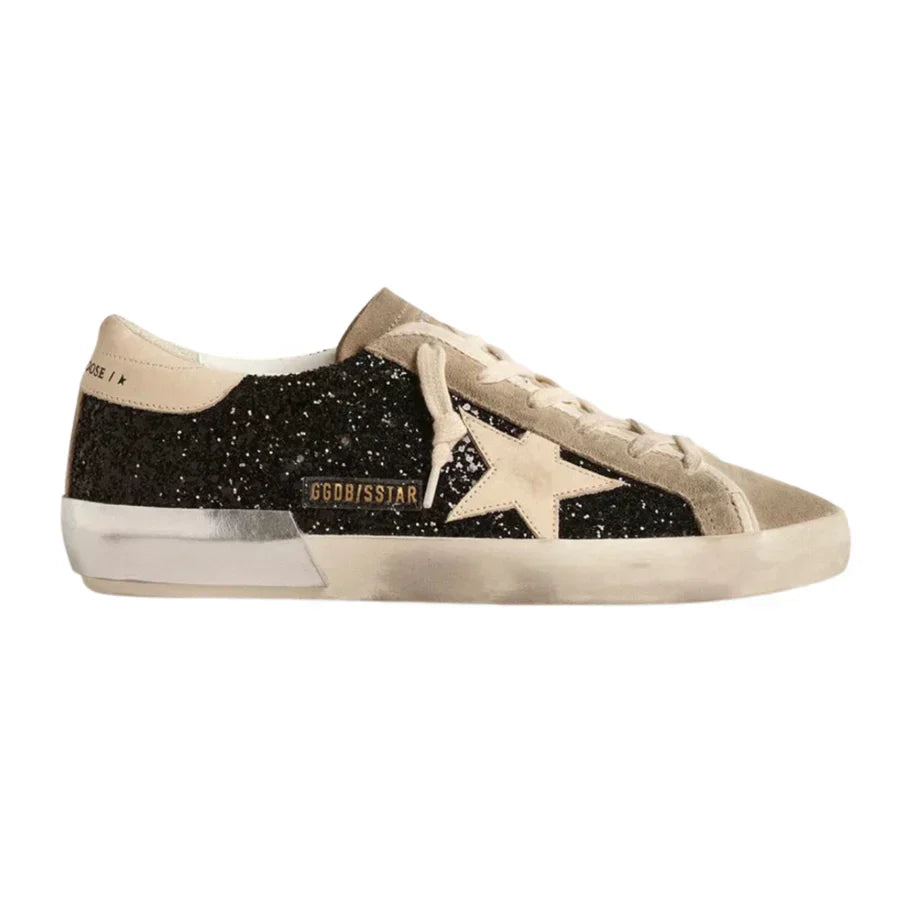 Golden Goose Super-Star 'Black Glitter / Cream'