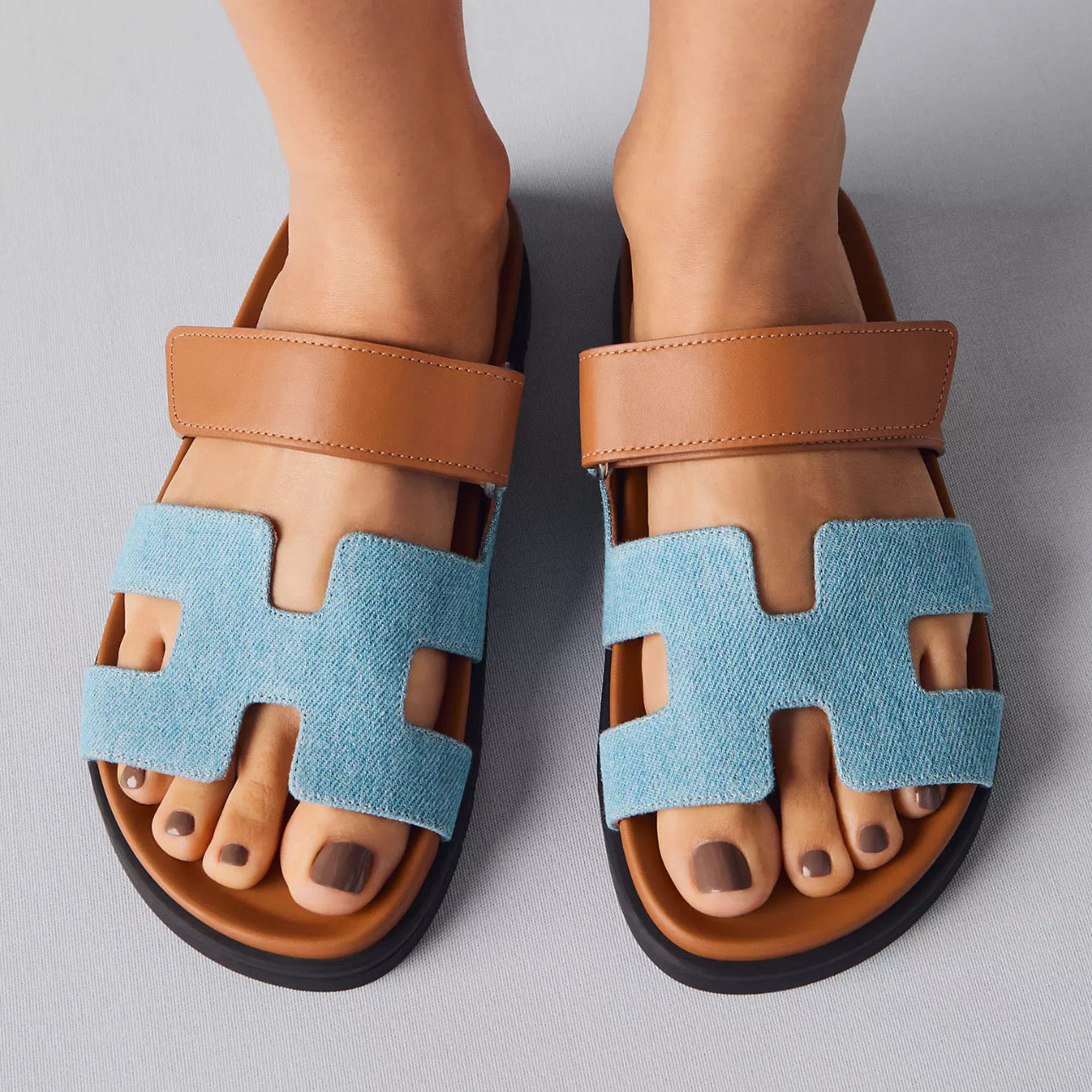 Hermès Chypre Calfskin 'Bleu Clair / Naturel'