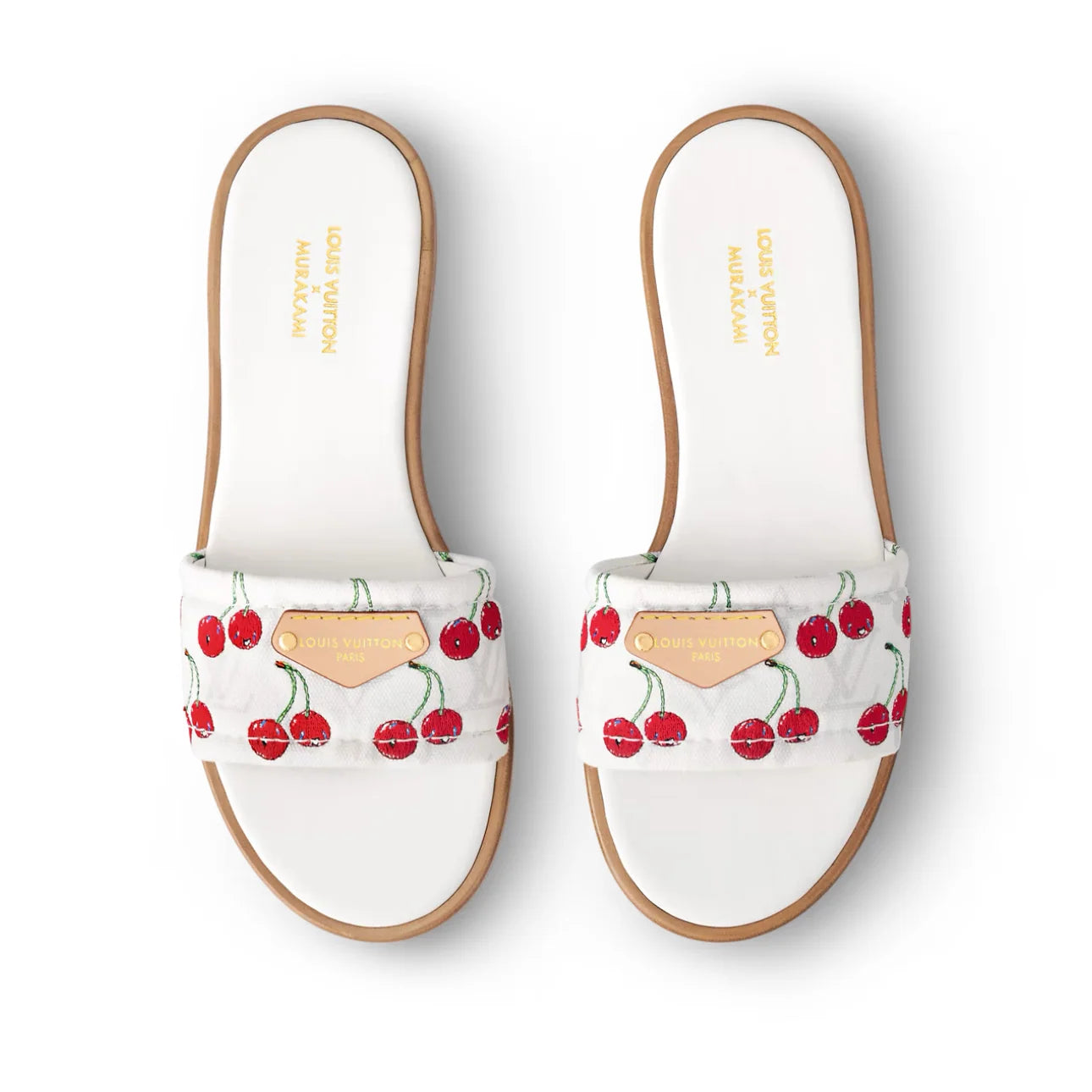 Takashi Murakami x Louis Vuitton Cherry Lily Flat Mule 'White'