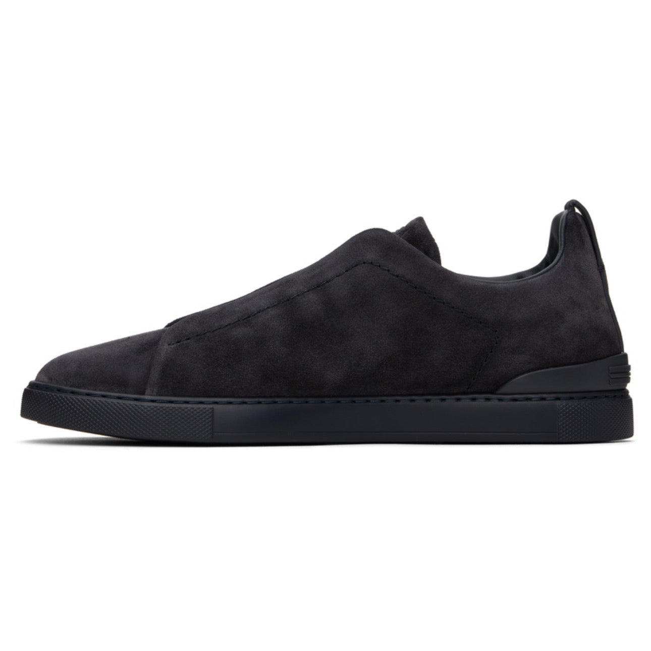 Zegna Triple Stitch Sneakers Full Navy Suede