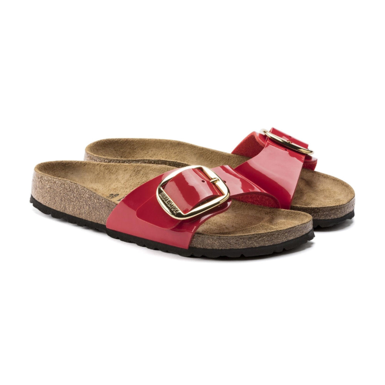 Birkenstock Madrid Big Buckle Patent 'Cherry'